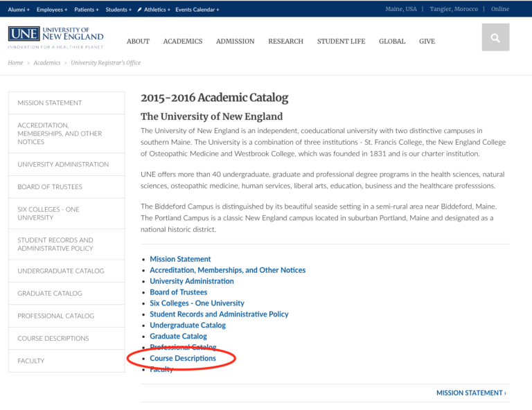 How To See The Course Catalog Descriptions From A Specific Year ...