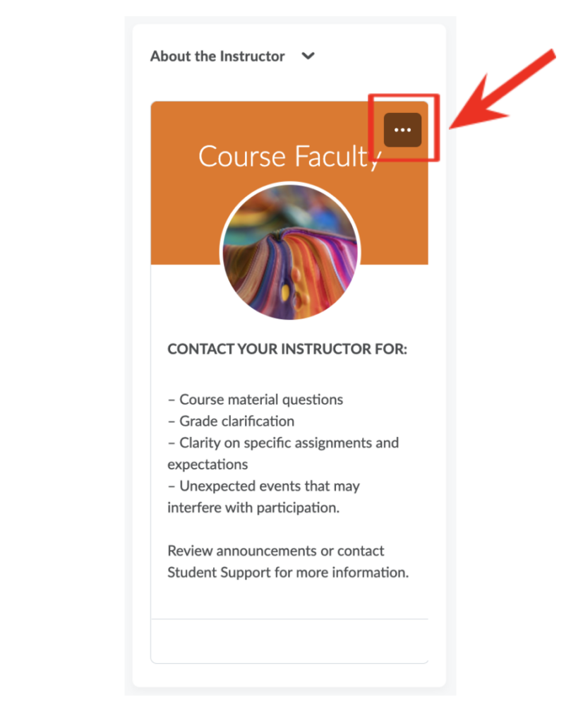 About the Instructor Widget